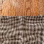 brown black and white houndstooth gingham print mini skirt Photo 1