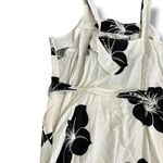 Who What Wear  XXL Hawaiian Hibiscus‎ Dress A-Line Linen Blend NWT Black White Photo 7