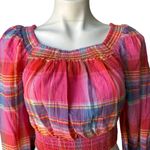 Sanctuary NWT, Laurie Solet Madras Smocked Crop Top, Sz XS Photo 9