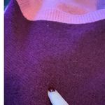 Steve Madden Womens Small Pink Purple V-neck Long Sleeve Knit Sweater Dress Mini Photo 8