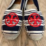Tory Burch  Canvas Striped Espadrille Slip On Red Navy Nautical Women’s Size 8 Photo 3