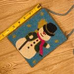 None Unbranded beaded snowman Christmas purse bag small cross body embellished bag Photo 3