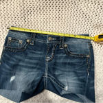 Miss Me  Women Cut Off Shorts sz
27 Blue Denim Bling Distressed used to be long Photo 8