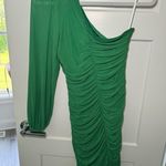SheIn Green one shoulder Rouched dress Photo 2
