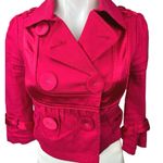 Marciano Pink Linen Double Breasted Button Collar Crop Blazer Coat Jacket Top 0 Photo 2