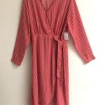 NWT Time and Tru striped wrap midi length dress XXL/20 Pink Photo 0