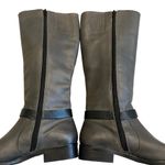 Matisse Daniel Gray Leather Zip Up Knee High Harness Boots, Sz 8 Photo 11