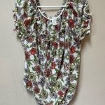 Planet Gold 2/$12 Women’s Plus Orange Floral Print Ruffle Loose Fit Blouse 1X Photo 12