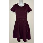 Sandro  Paris Montaigne Metallic Bead Fit & Flare Dress Sz 38 (US 6) Maroon GUC! Photo 1