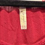 Free People  Rainy Days Swing Flowy Boho Top blouse burgundy gauze med oversized Photo 3