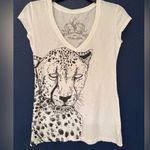 Key Closet White Leopard Graphic Women’s Tee Size Small Photo 1