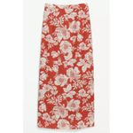 Old Navy sz XXL Womens Linen Red Floral Print Stretchy Pull On Maxi Dress Beach Photo 2