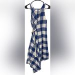 Maeve  Anthropologie Asymmetrical Blue and White Checkered Dress #715 Photo 4