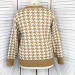 Ava & Viv  Houndstooth Crewneck Pullover Sweater Tan White 1X Photo 4