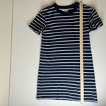 Madewell Womens Navy and White Striped T-Shirt Dress Sz S | Everyday Nautical Photo 12