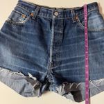 Levi's Vintage Levi’s 501 Distressed Dark Wash Cut Off Denim Shorts 27-28” Waist GUC Photo 7