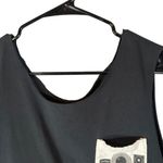 Uniqlo Black Polaroid Pocket Lightweight Sleeveless Cotton Tank Top Women Sz S Photo 4