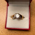 Gold & “diamond” engagement ring Photo 2