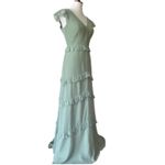 Revelry Formal Dress 8 Amelia Green Sage Bridesmaid Gown Prom Long Boho Fairy Photo 2