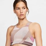 Nike  Pink Mauve Colorblock Sports Bra Size S Photo 0
