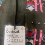 Desigual Womens Lena Hooded Mid Length Parka Jacket Ethnic Embroidered Size 6 US Photo 3