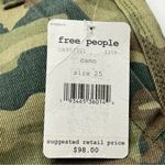 We The Free Free People Remy Camouflage Crop Jeans 25 High Rise Green Camo Pants Denim NEW Photo 4
