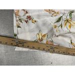 Rachel Roy  Linen Pants Womens L Ivory Floral Wide Leg Elastic Waist Photo 2