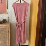 Faherty  Organic Cotton Gauze Dream Costa Dress Boho Midi Tie Waist Pink Size S Photo 1