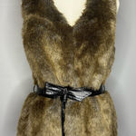 Apt. 9 NWT  Faux Fur Vest  Sz. Small  Brown NEW Photo 0