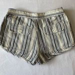 Free People Night Moves White & Blue Striped Cotton Shorts Photo 10