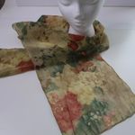 VTG Floral Crinkle Rectangle Scarf Wrap Retro Flowers Art Gma Watercolor Garden‎ Photo 0