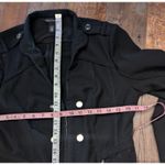 White House | Black Market WHBM Black Military Style Jacket Size 12 Double Breasted Gold Tone Buttons Photo 3