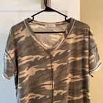 Womens camo t shirt Green Size L Photo 4