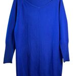 Athleta  Women’s Blue Cashmere Blend Long Sleeve Sweater‎ Dress Medium Photo 0