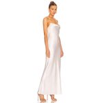 retrofete Electra Satin Pearl Strap Maxi Dress White Womens Size Small Photo 4