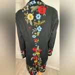 Paparazzi  Black Dress with Colorful Floral Embroidery Photo 4