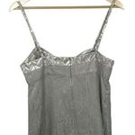 Trina Turk VINTAGE Elda Silk Babydoll Empire Waist Blouse in Silver Size 6 Photo 2