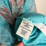 Adiva Womens Size S Sheer Chiffon Paisley Fairy Boho Halter Whimsical‎ Top Blue Photo 7