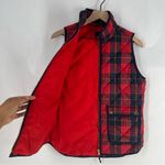 J.Crew Womens Excursion Down Puffer Vest Tartan Plaid Zip Front Mock Neck XS Photo 5