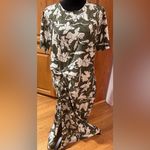 Tanya Taylor Ira Twisted Waist Cotton Shirt Midi Dress in Moss Green Size 1X Photo 14
