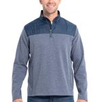 Eddie Bauer  Mens Mixed Media Zip Pullover Variety  Blue Size XL Photo 0