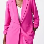 Joseph Ribkoff  Women's Jacket 12‎ Pink Blazer One Button Long Bold Maximalist Photo 0