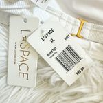 L*SPACE | NWT Helena Bikini Top White Ribbed Adjustable Wired Front | Size XL Photo 5
