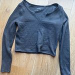 PacSun grey notched long sleeve top from  Photo 0