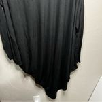 Aakasha Black Asymmetrical Long Sleeve Lagenlook Viscose Blend Tunic Dress Size L Photo 5