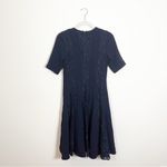 Rickie Freeman for Teri Jon Navy Blue Lace Panel A Photo 1