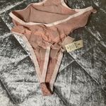 Free People We Are HAH  Key To Ur Heart Bodysuit Copper Rose Pink Lace XS Sheer Photo 8