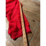 The Limited  Red Swiss Dot Sheer Bow Tie Neck Blouse XL Womens Career Work Blouse Photo 5