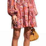 ALC Frank A.L.C. Elise Long Sleeve 100% Silk Floral‎ Mini Dress Photo 0