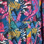 Lauren James  Anorak Colorful Floral Tropical 1/4 Zip Windbreaker Jacket Sz Small Photo 5